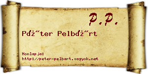 Péter Pelbárt névjegykártya